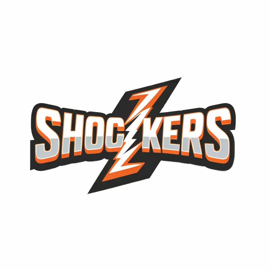 a logo design,with the text "shockers", main symbol:shocker,complex,clear background