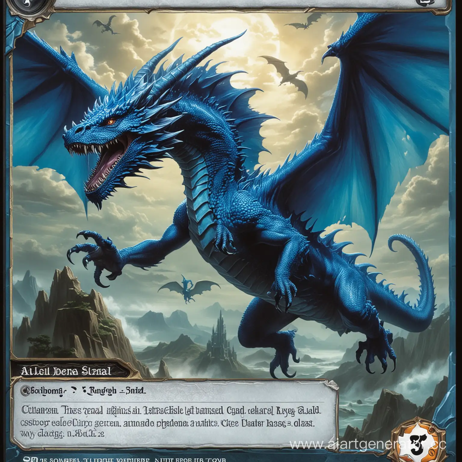 Gloomtide-Sovereign-Majestic-Blue-Dragon-Flying-in-Magic-The-Gathering-Card-Art