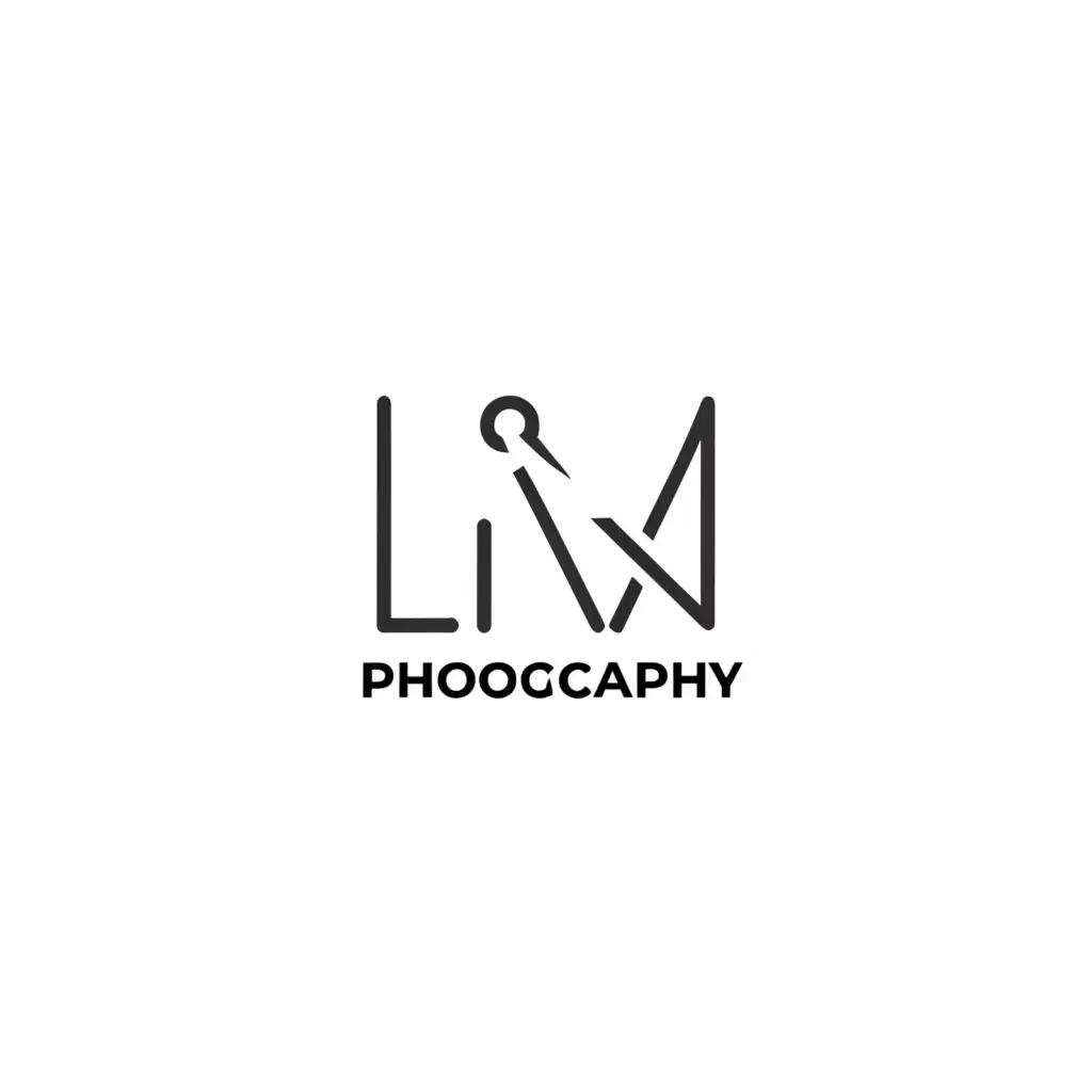 a logo design,with the text "Photography", main symbol:Lina,Minimalistic,clear background