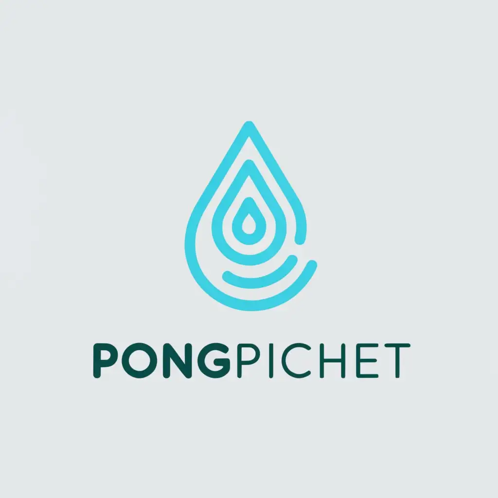 a logo design,with the text "Pongpichet", main symbol:Water,Moderate,be used in Travel industry,clear background