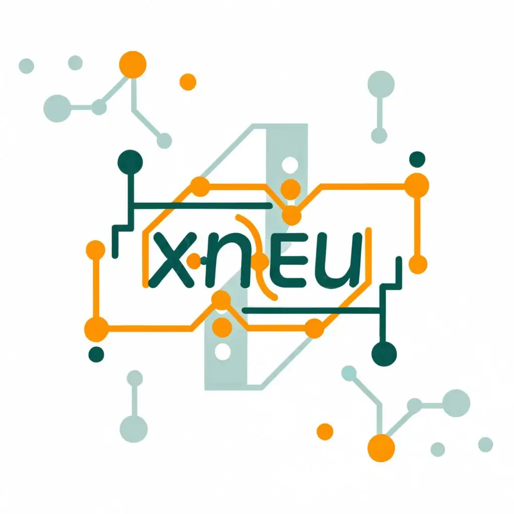 logo, College, with the text "Xneu", typography, be used in Technology industry