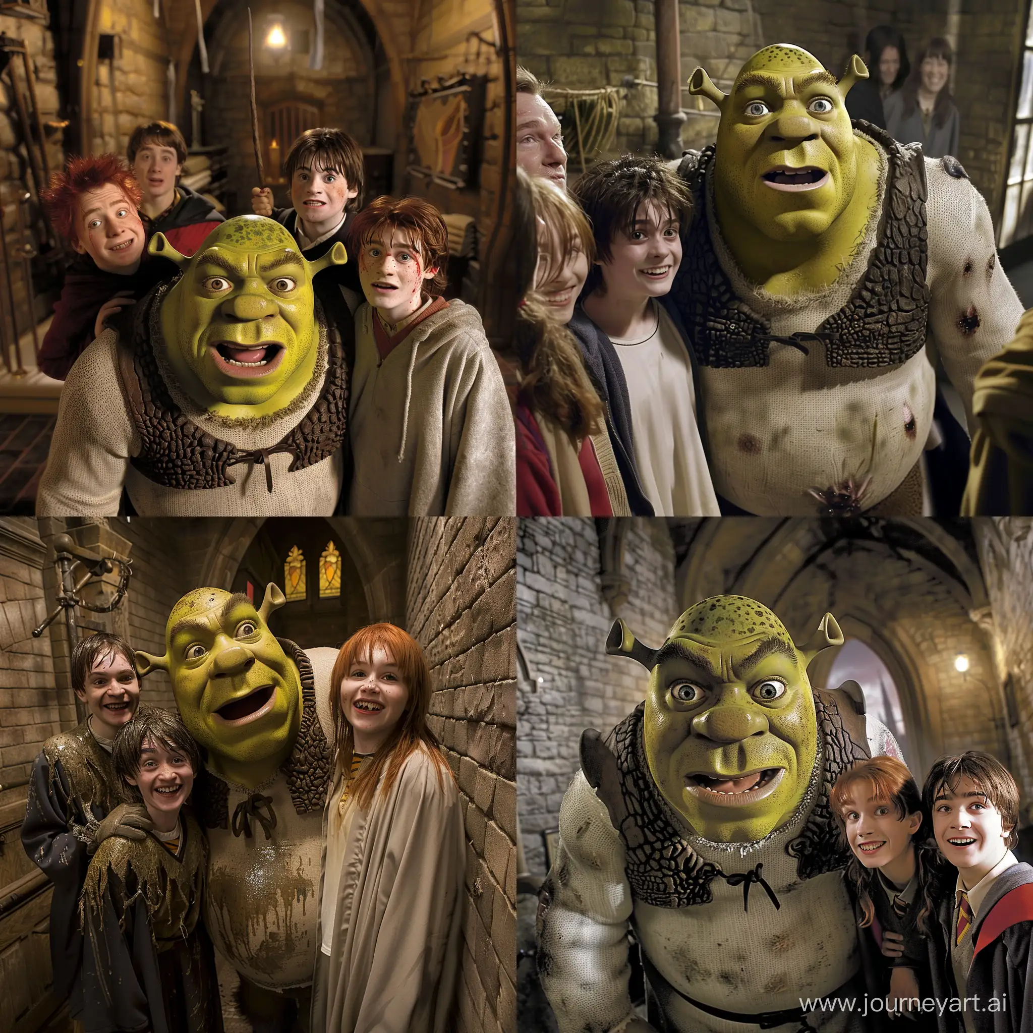 Intense-Encounter-Shrek-Confronts-Harry-Potter-and-Friends-at-Hogwarts-Bathroom