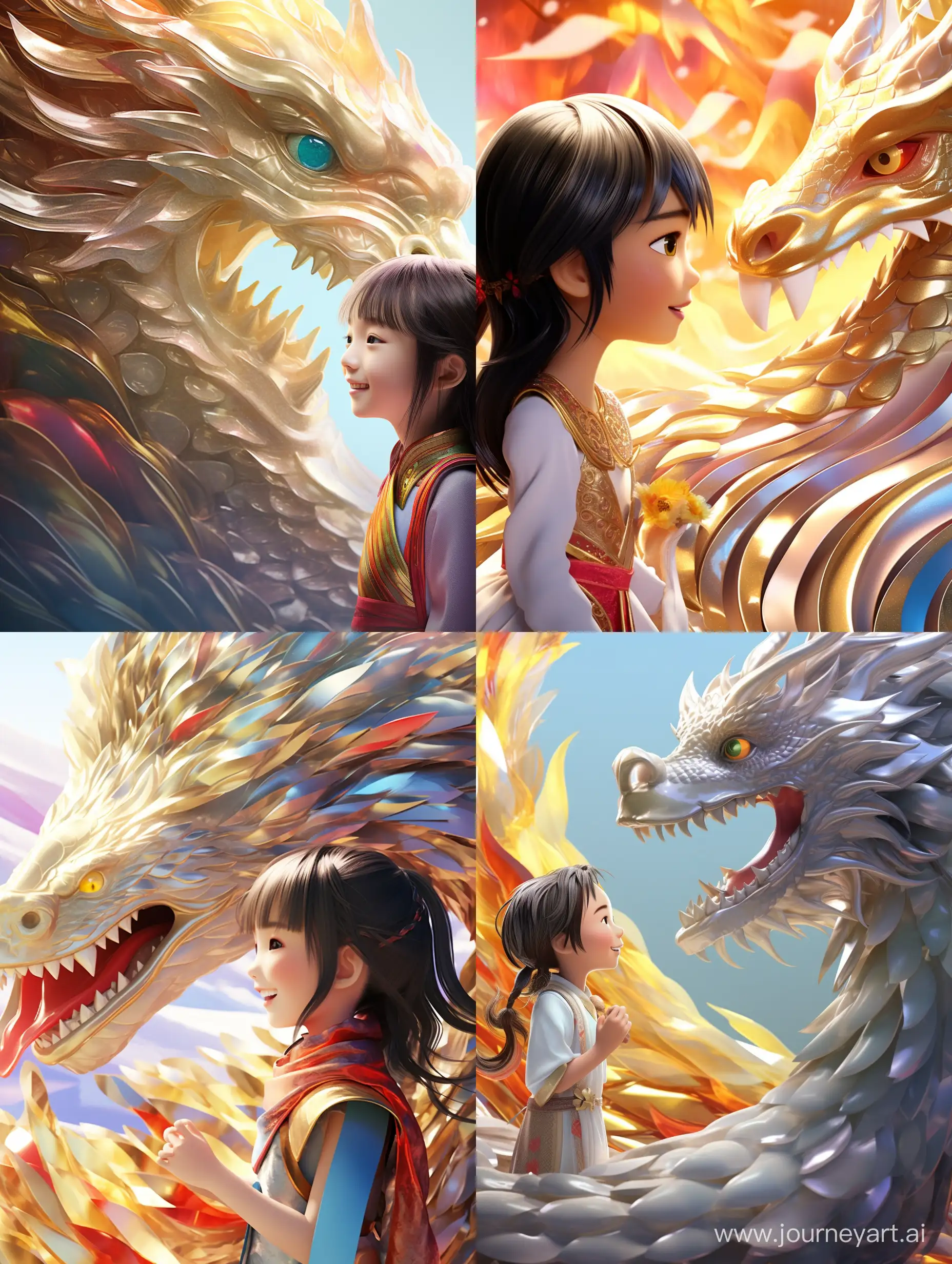 Enchanting-Encounter-Little-Girl-in-Rainbow-Hanfu-with-Platinum-and-Gold-Chinese-Dragon