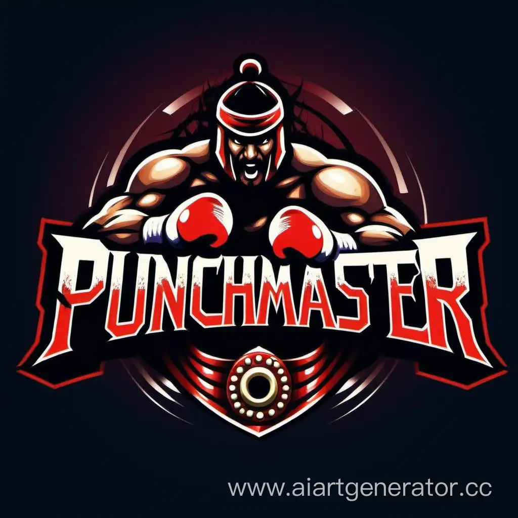 Сделай логотип для канала о легендарный боях на ринге. Название канала: PunchMaster