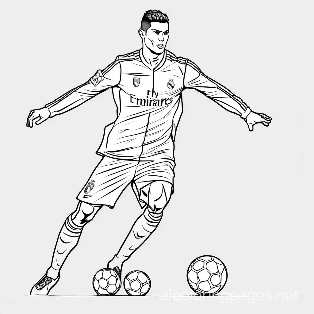 Cristiano Ronaldo, Coloring Page, legs, black and white, line art, white background, Simplicity, Ample White Space. The background of the coloring page is plain white to make it easy for young children to color within the lines. The outlines of all the subjects are easy to distinguish, making it simple for kids to color without too much difficulty, Coloring Page, black and white, line art, white background, Simplicity, Ample White Space. The background of the coloring page is plain white to make it easy for young children to color within the lines. The outlines of all the subjects are easy to distinguish, making it simple for kids to color without too much difficulty