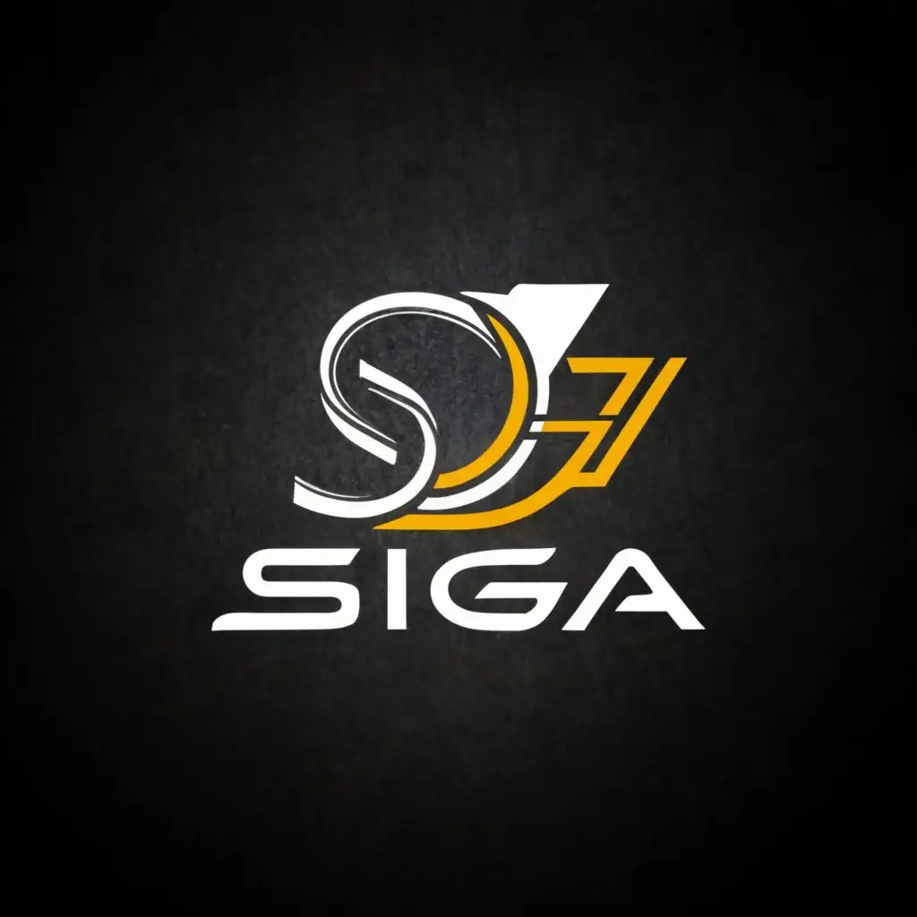 logo, Sigma with a controller, with the text """"
SIGA
"""", typography
