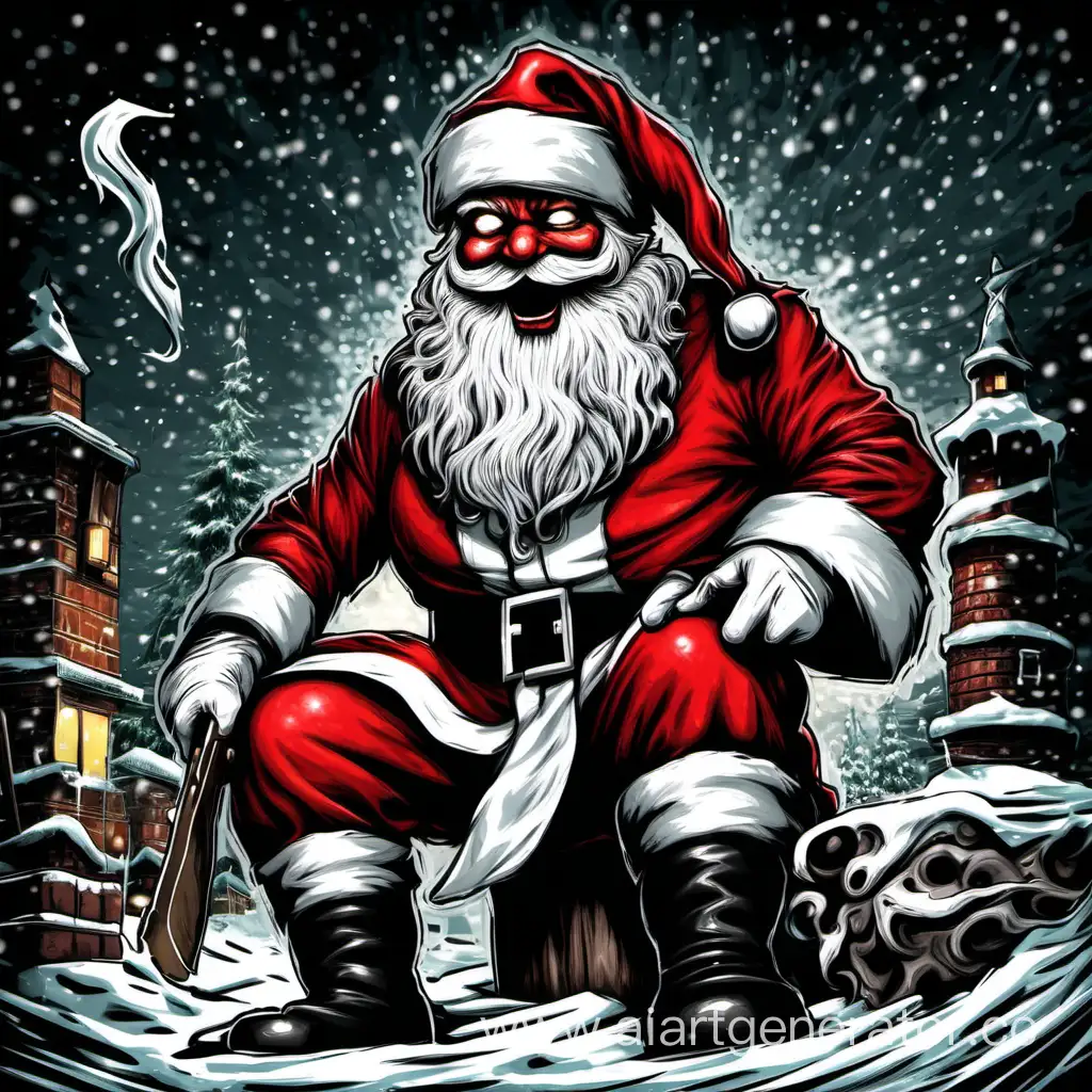 Menacing-Santa-Claus-with-a-Sinister-Twist
