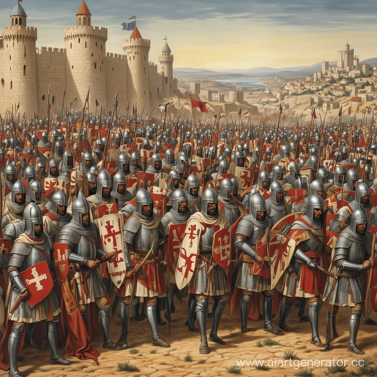 Medieval-Knights-on-Crusade-Battling-in-the-Holy-Land