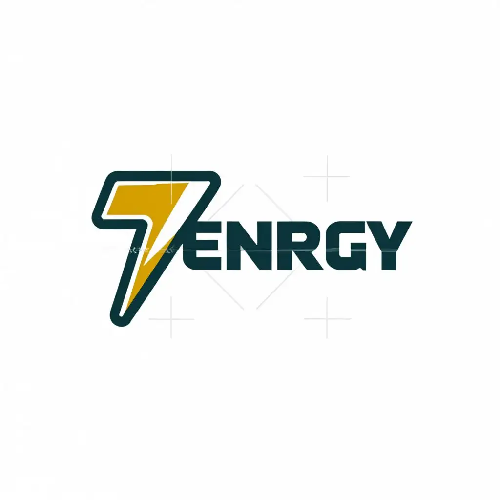 a logo design,with the text "Energy", main symbol:Lightning symbol,Moderate,be used in Technology industry,clear background