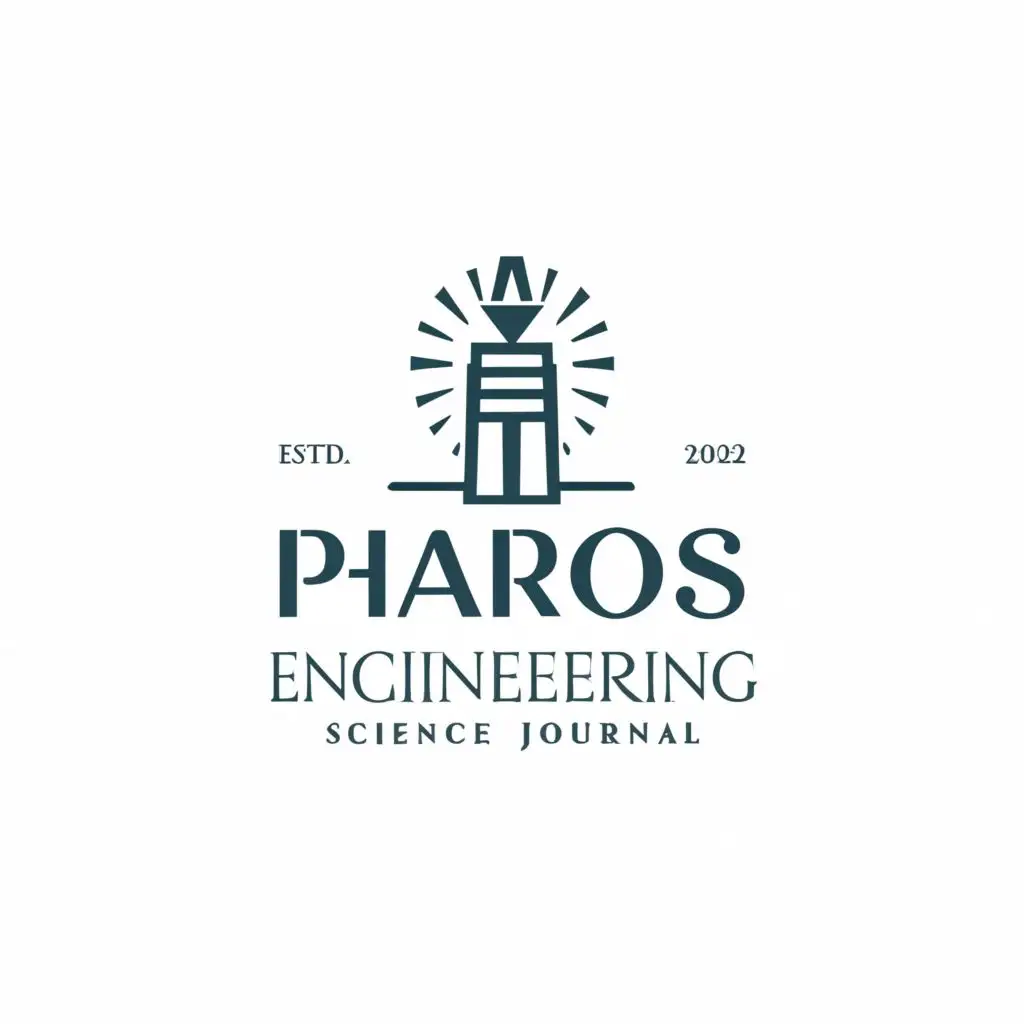 a logo design, with the text 'Pharos Engineering Science Journal', main symbol: Pharos, complex, be used in the academic journal, clear background 