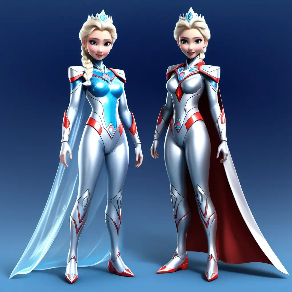 Elsa Princess in Stunning Ultraman Costume
