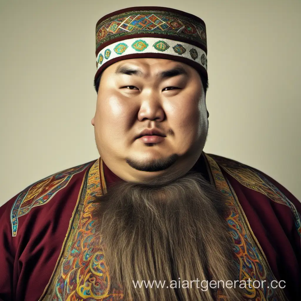 CloseUp-Portrait-of-a-Plump-Kazakh-Man