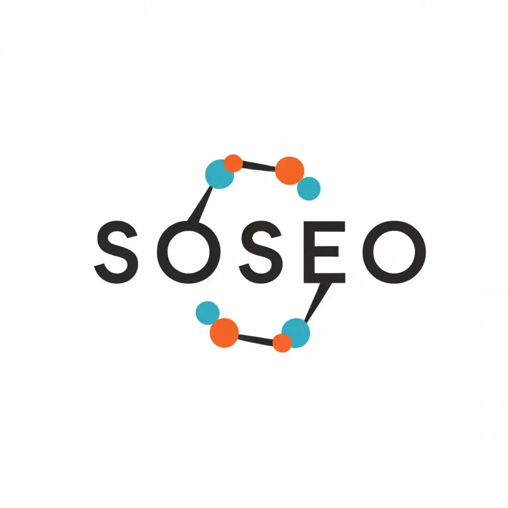 a logo design,with the text "soseo", main symbol:connections,Minimalistic,clear background