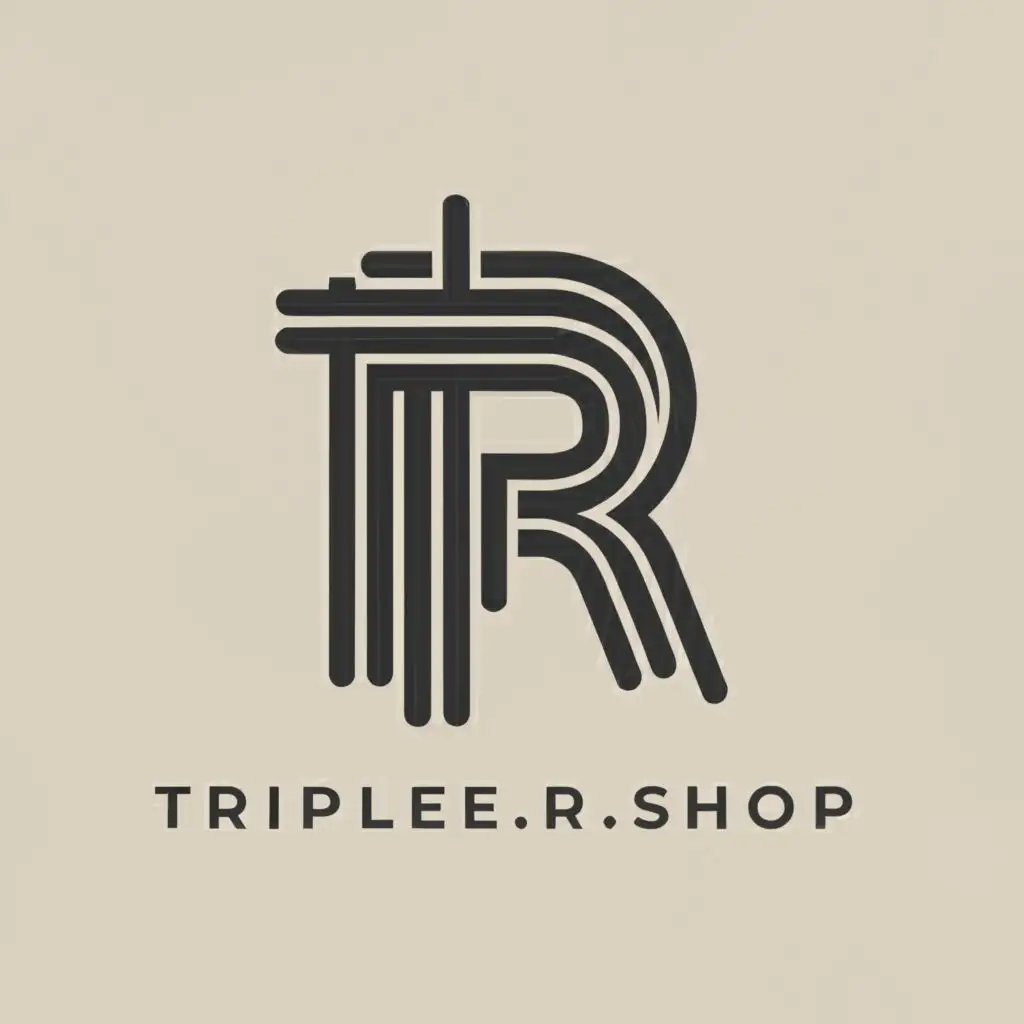 a logo design,with the text "Triple.R.Shop", main symbol:TR,Moderate,be used in Home Family industry,clear background