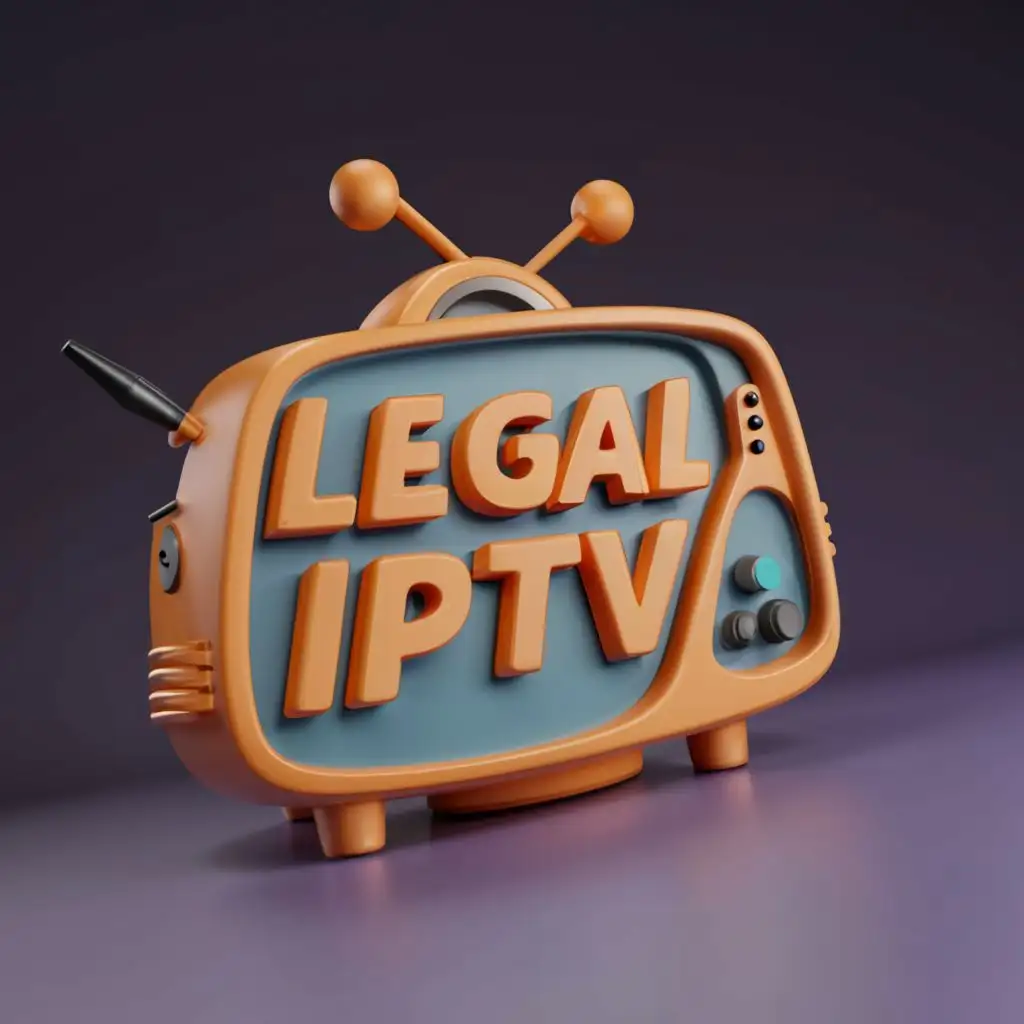 logo, TV, calligraphy, typography, 3d, with the text "Legal IPTV", typography