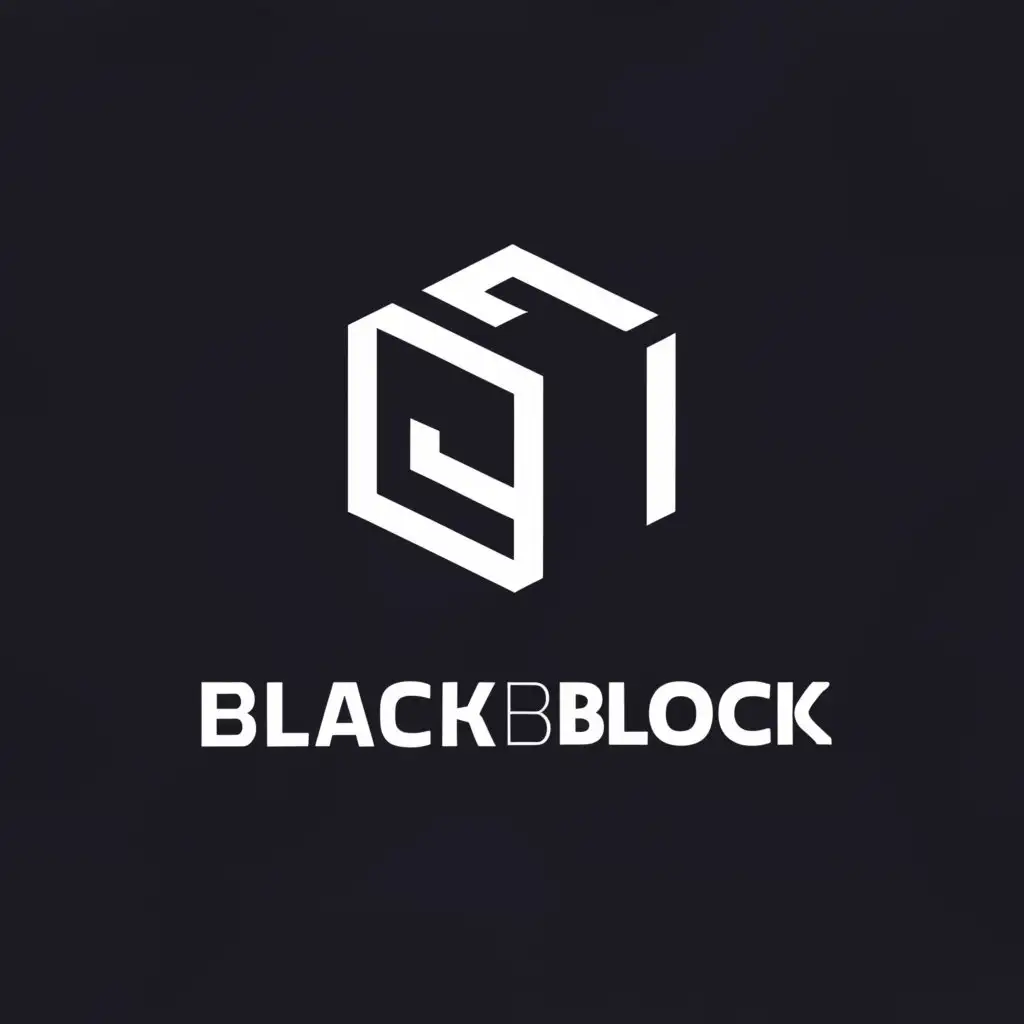 a logo design,with the text "blackblock", main symbol:square,Minimalistic,clear background