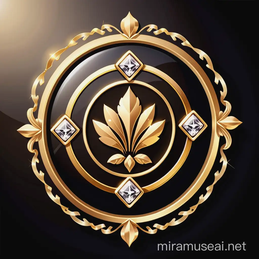 Luxurious Golden Jewelry Logo Design