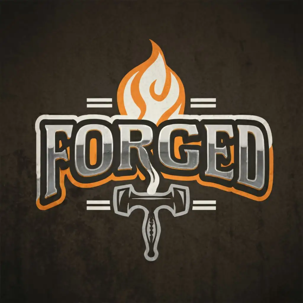 a logo design,with the text "FORGED", main symbol:hot metal,Moderate,be used in Real Estate industry,clear background
