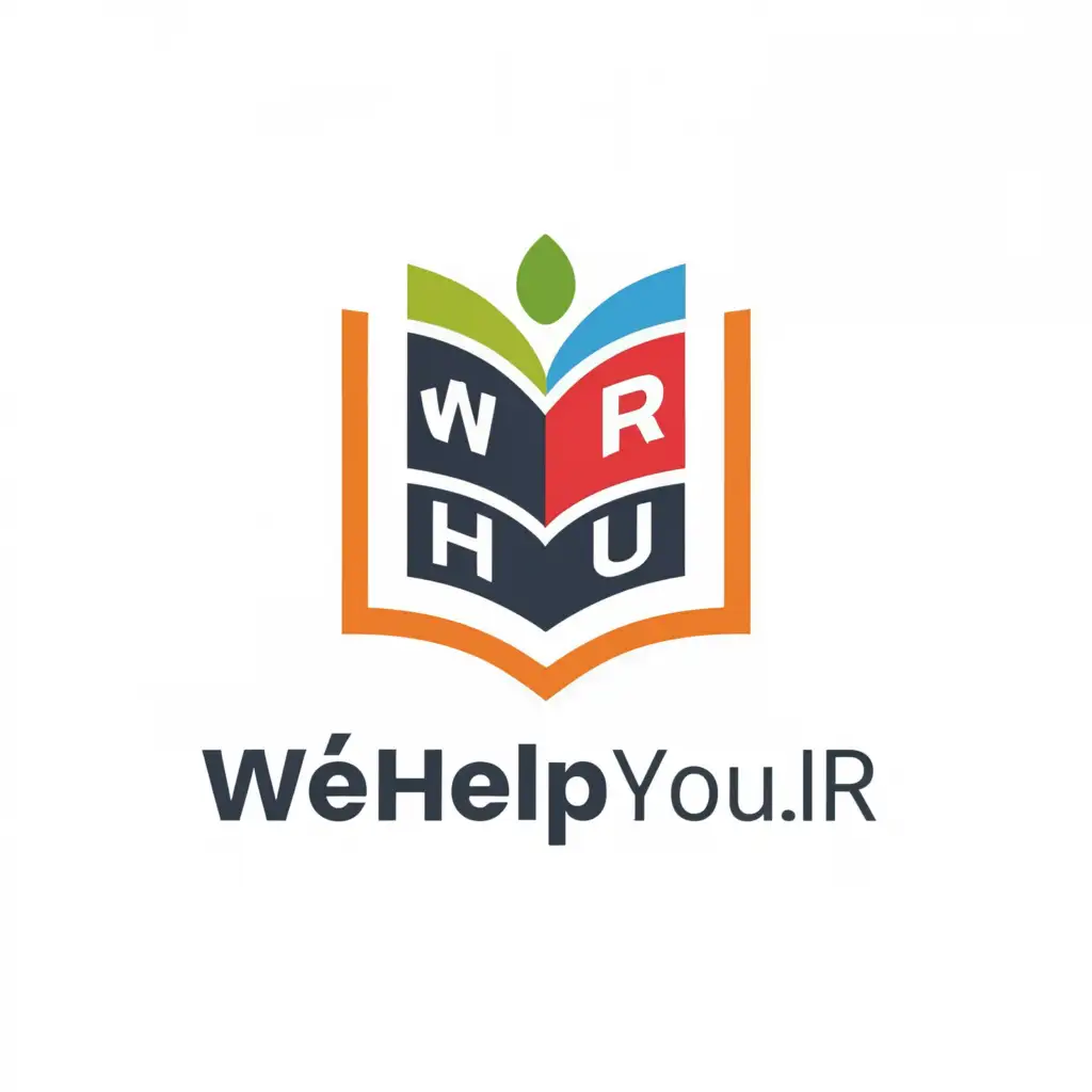 a logo design,with the text "wehelpyou.ir", main symbol:learning english,Moderate,be used in Education industry,clear background