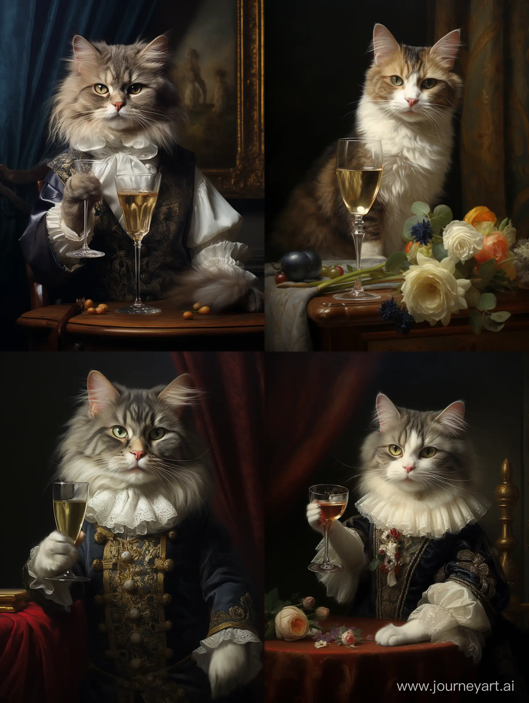 Elegant-Cat-Celebrating-with-a-Glass-of-Champagne