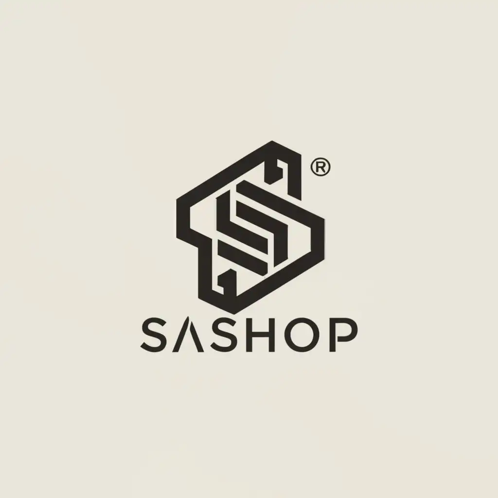 a logo design,with the text "SA Shop", main symbol:SA,Moderate,be used in Events industry,clear background