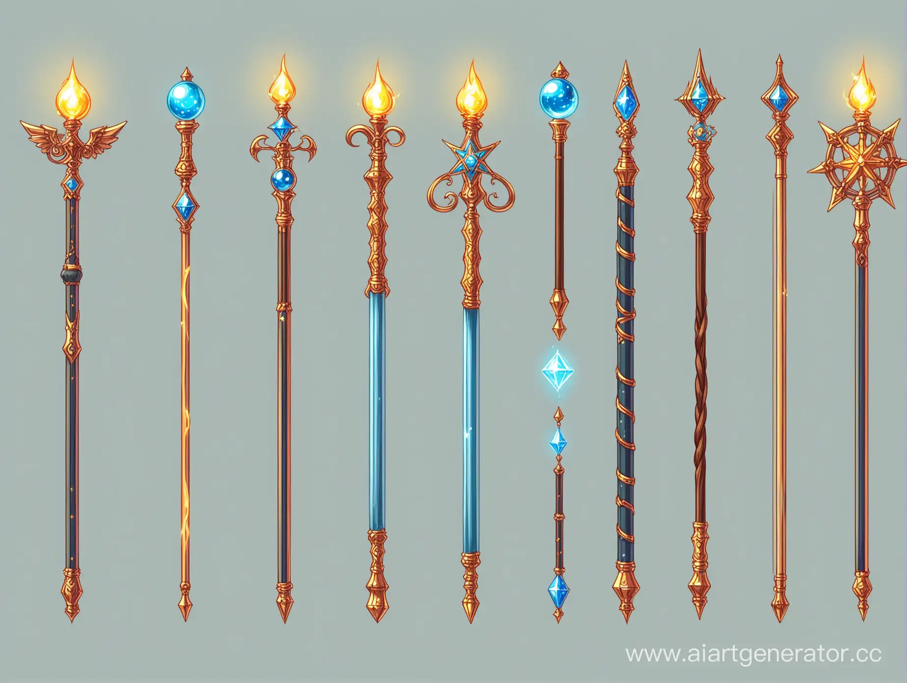 Variety-of-Magical-Staffs-Elemental-Wands-Collection-for-Fantasy-Art