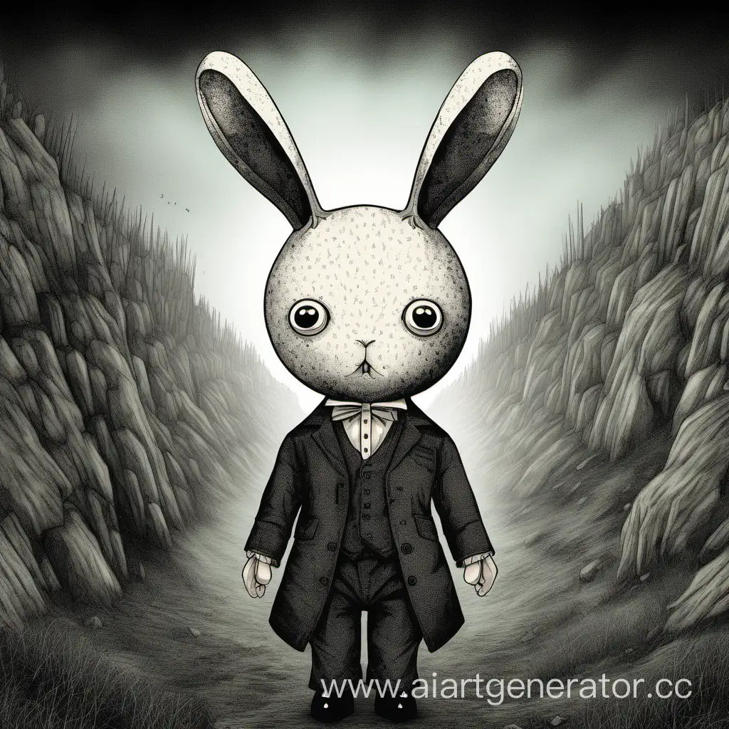 не естественное лицо, феномен зловещей долины тряпичная кукла зайца