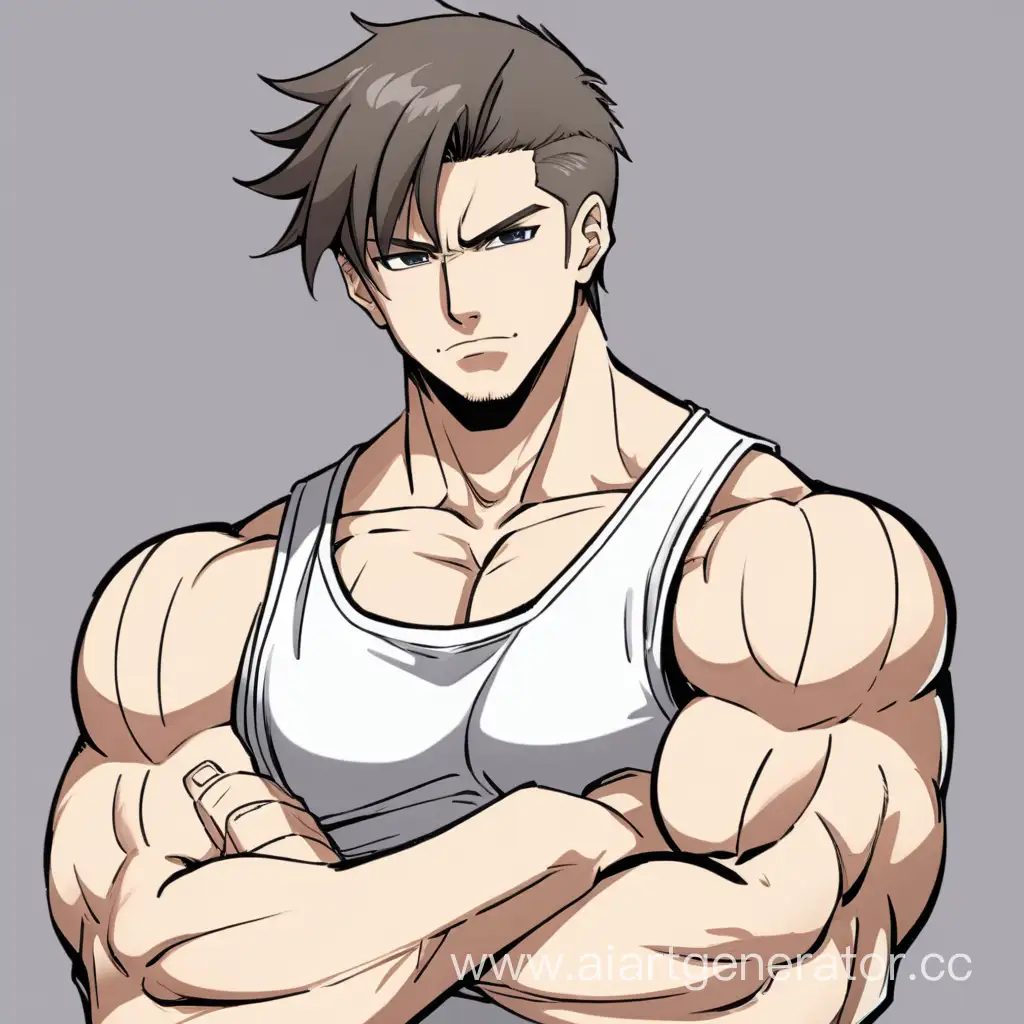 Muscular-Anime-Character-in-Sleeveless-Shirt