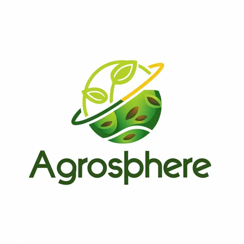 a logo design,with the text "AgroSphere", main symbol:The main goal of this application is to help farmers increase their productivity and income.,Moderate,be used in Technology industry,clear background