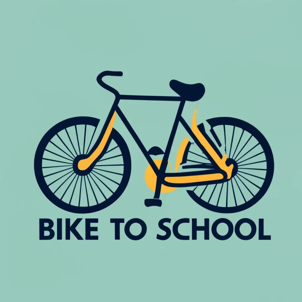 logo, Bike, with the text "Bike To School", typography, be used in Education industry