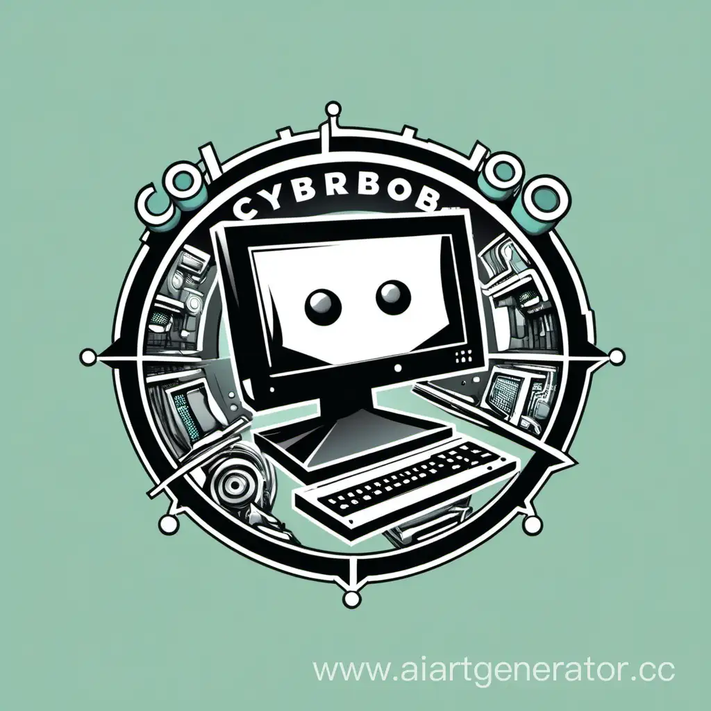 Логотип для компьютерного клуба под названием "КиберНуб"