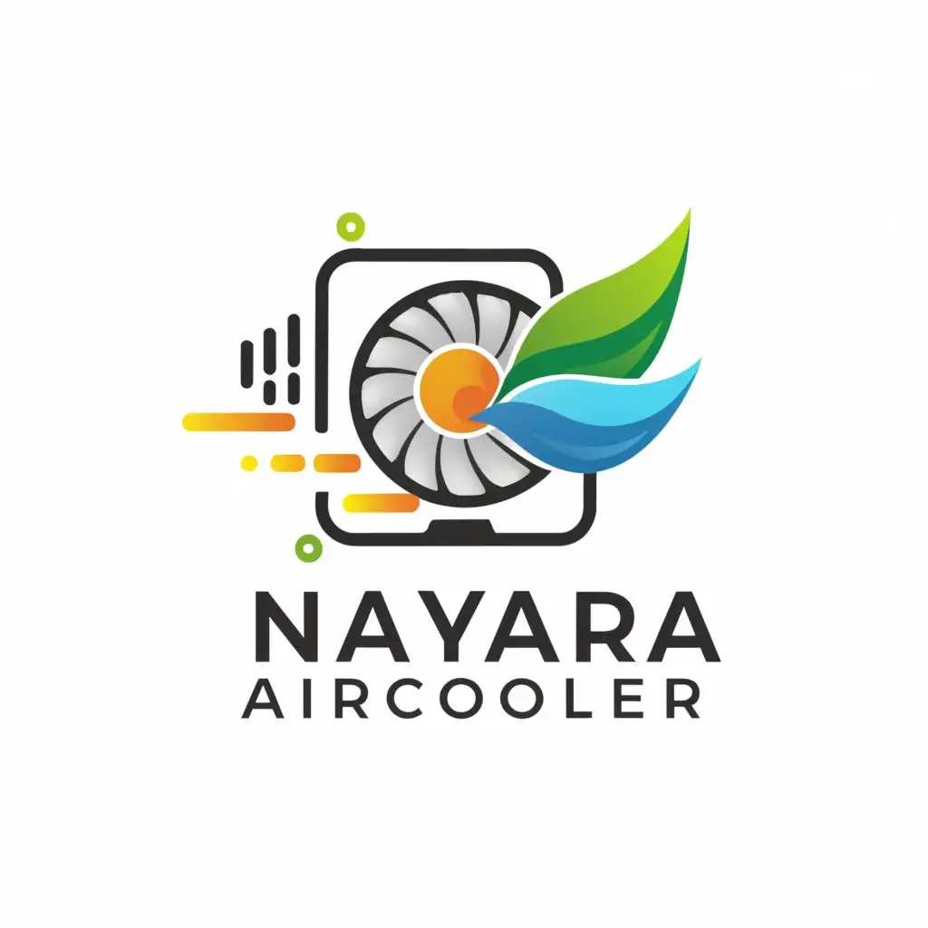 a logo design,with the text "Nayara Air Cooler", main symbol:Fan/Air conditioner/wind,Moderate,be used in Technology industry,clear background