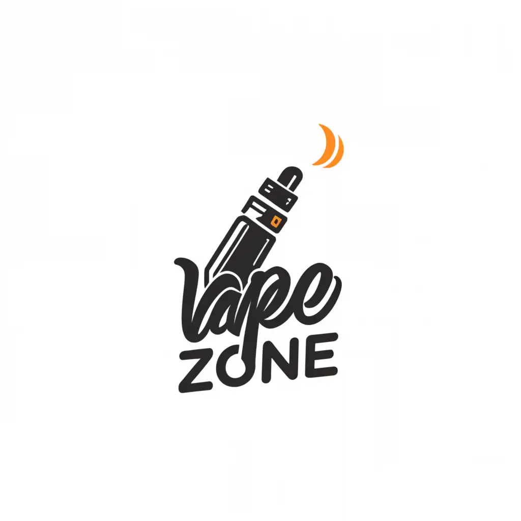 a logo design,with the text "Vape Zone", main symbol:Vaping, Smoking,Moderate,clear background