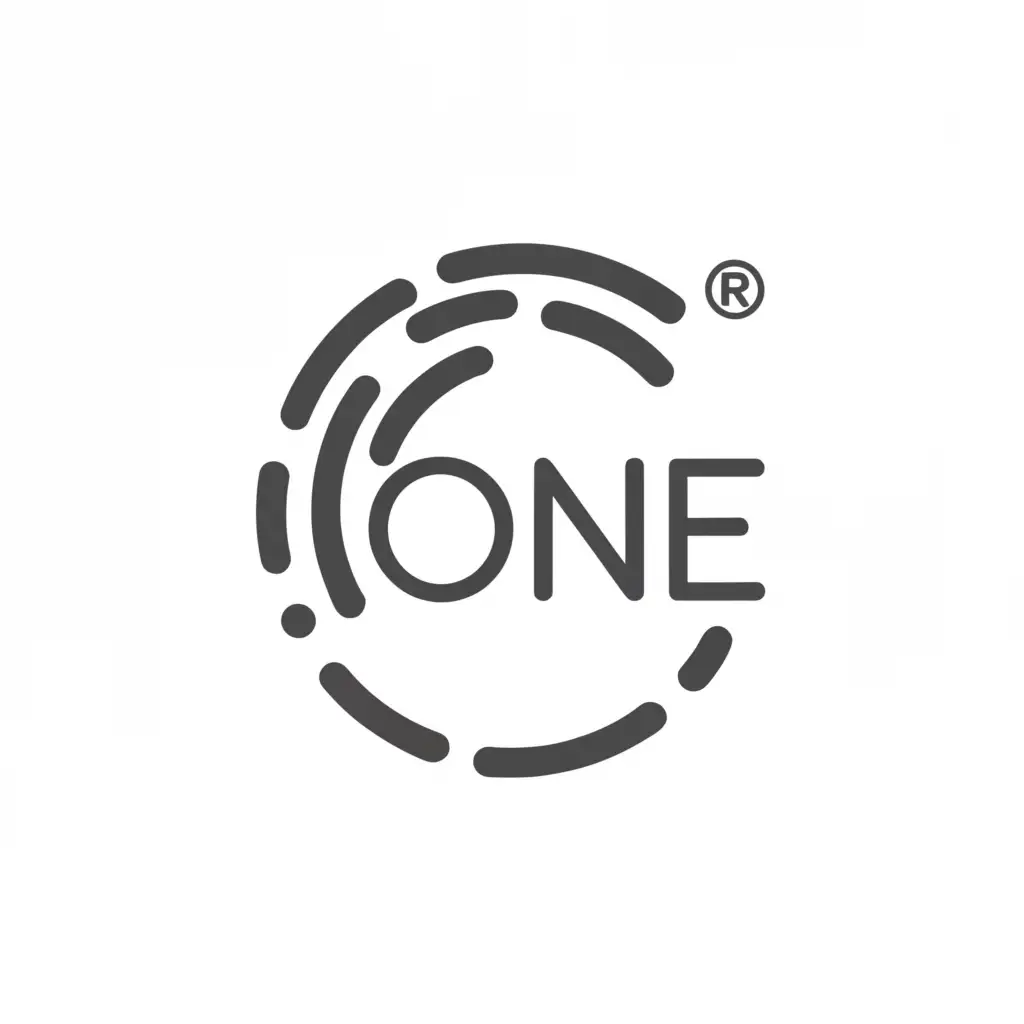 a logo design,with the text "ONE", main symbol:THUMB PRINT,Moderate,clear background