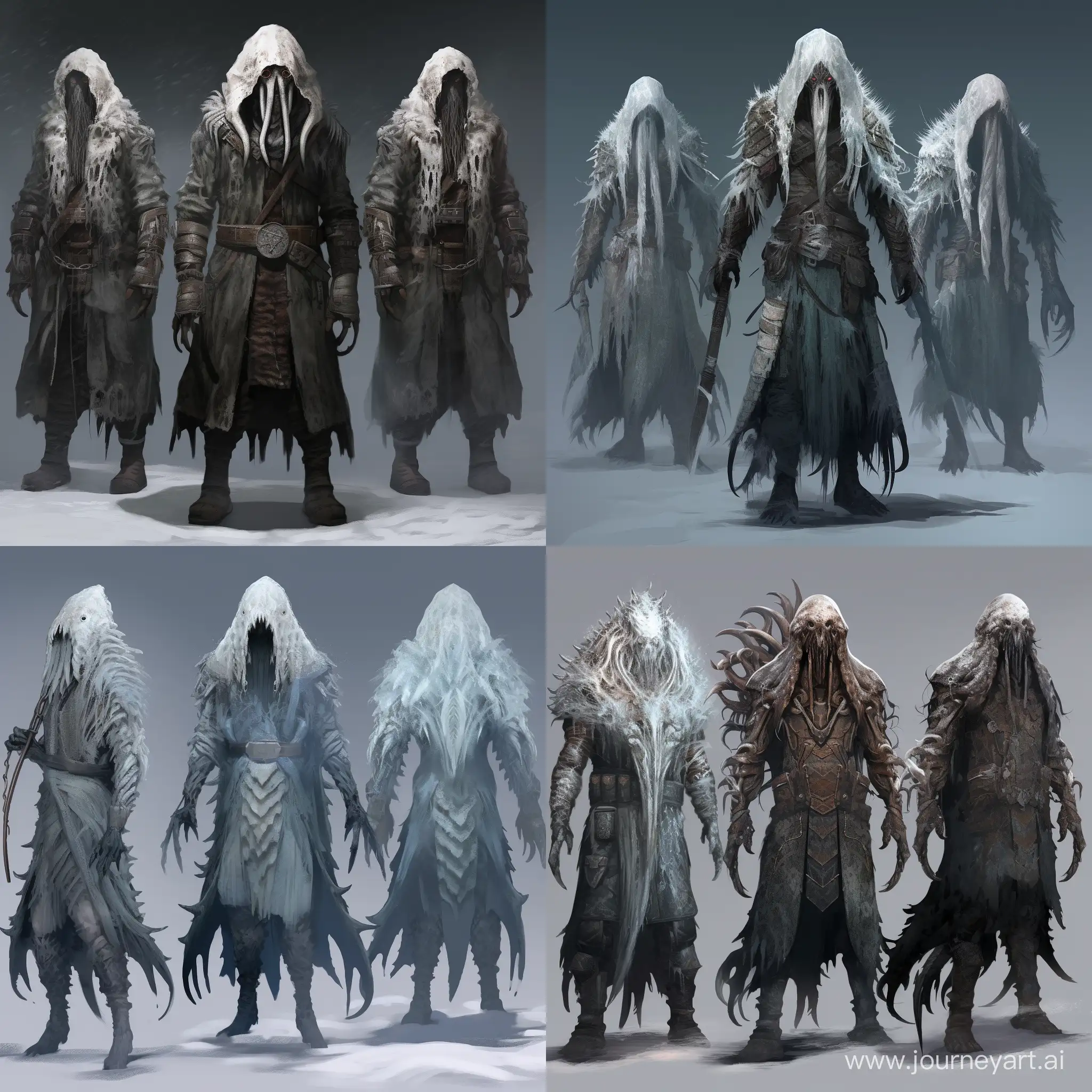 Lovecraft elder things in arctic jackets