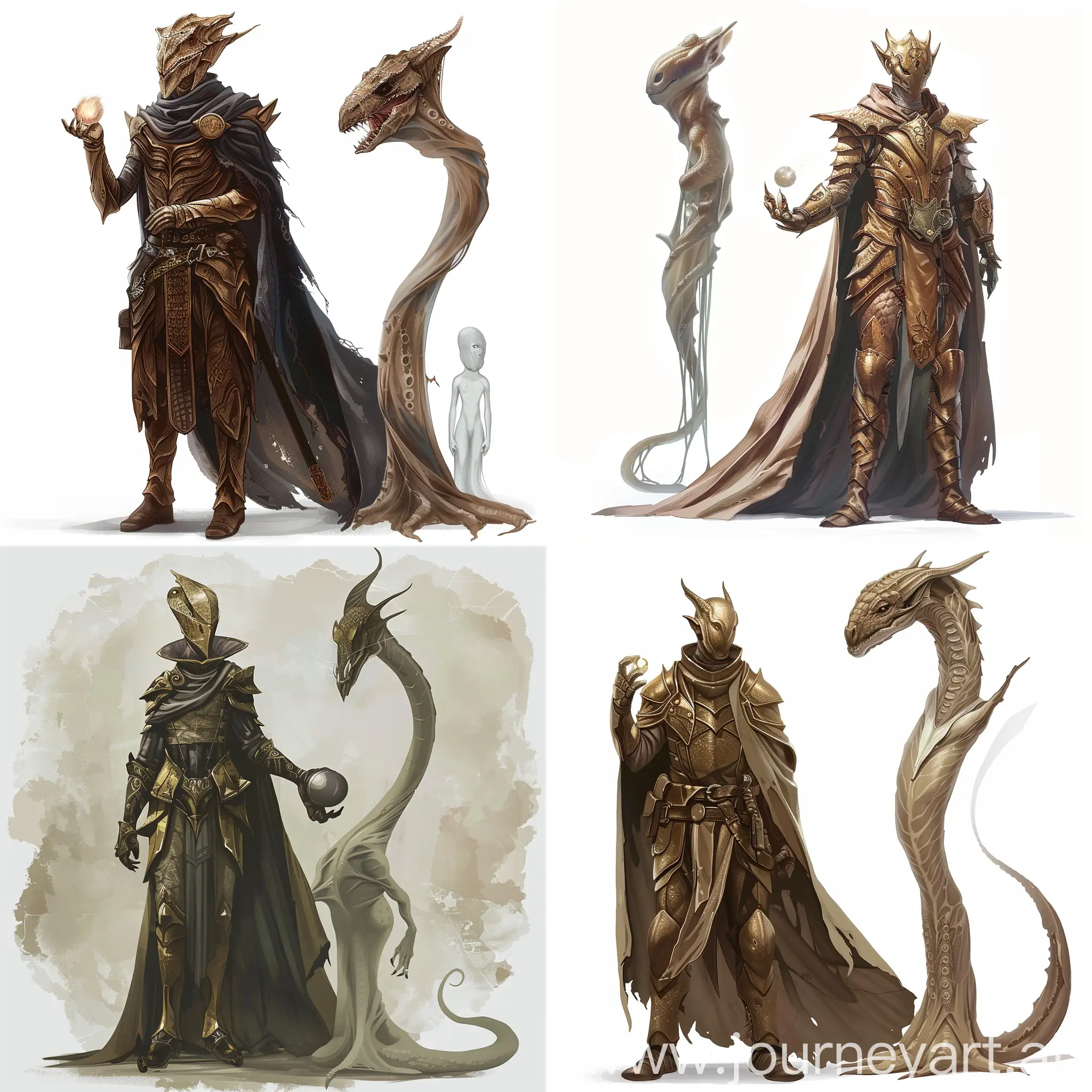 Brass-Dragonborn-Warlock-Casting-Spell-with-Spectral-Tentacle-Minion