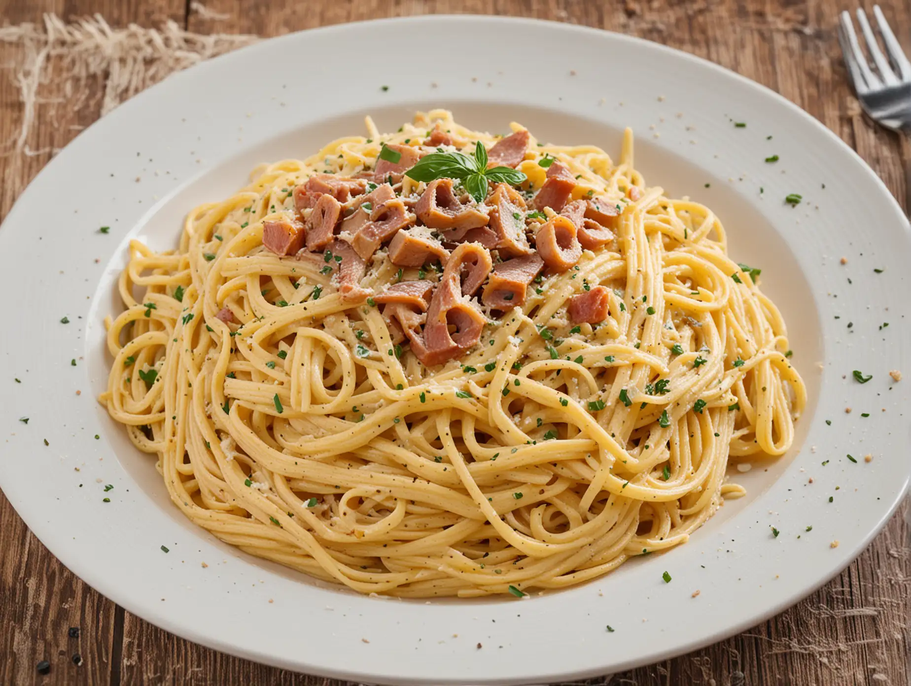 Italian Chef Cooking Spaghetti alla Carbonara