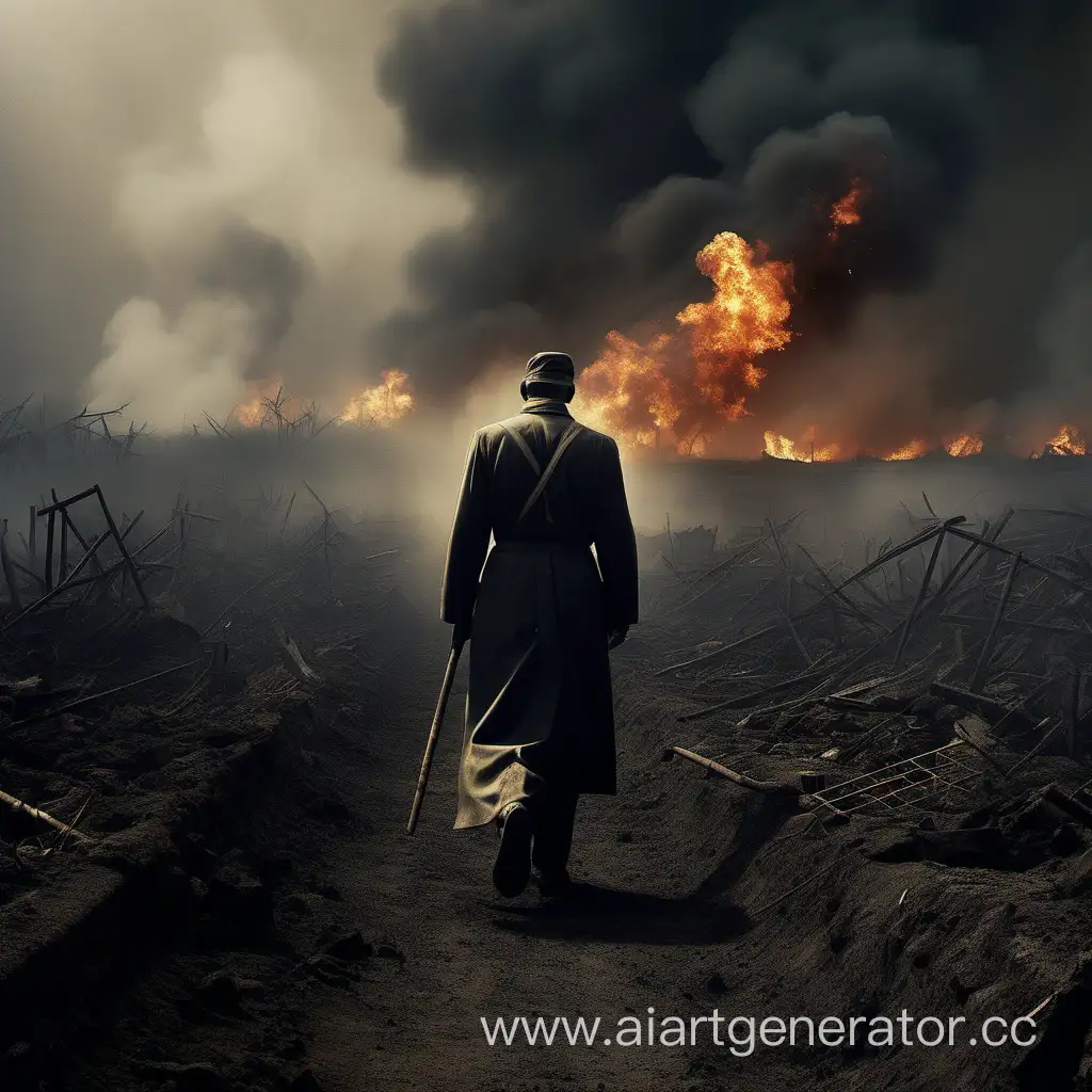 Fearless-Father-Walking-Unharmed-Through-a-Billowing-Smoke-Minefield