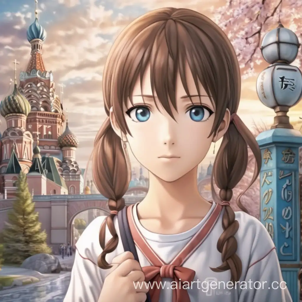 аниме "тайп скрипт"  - надпись на русском, девушка и задний фон красивый 