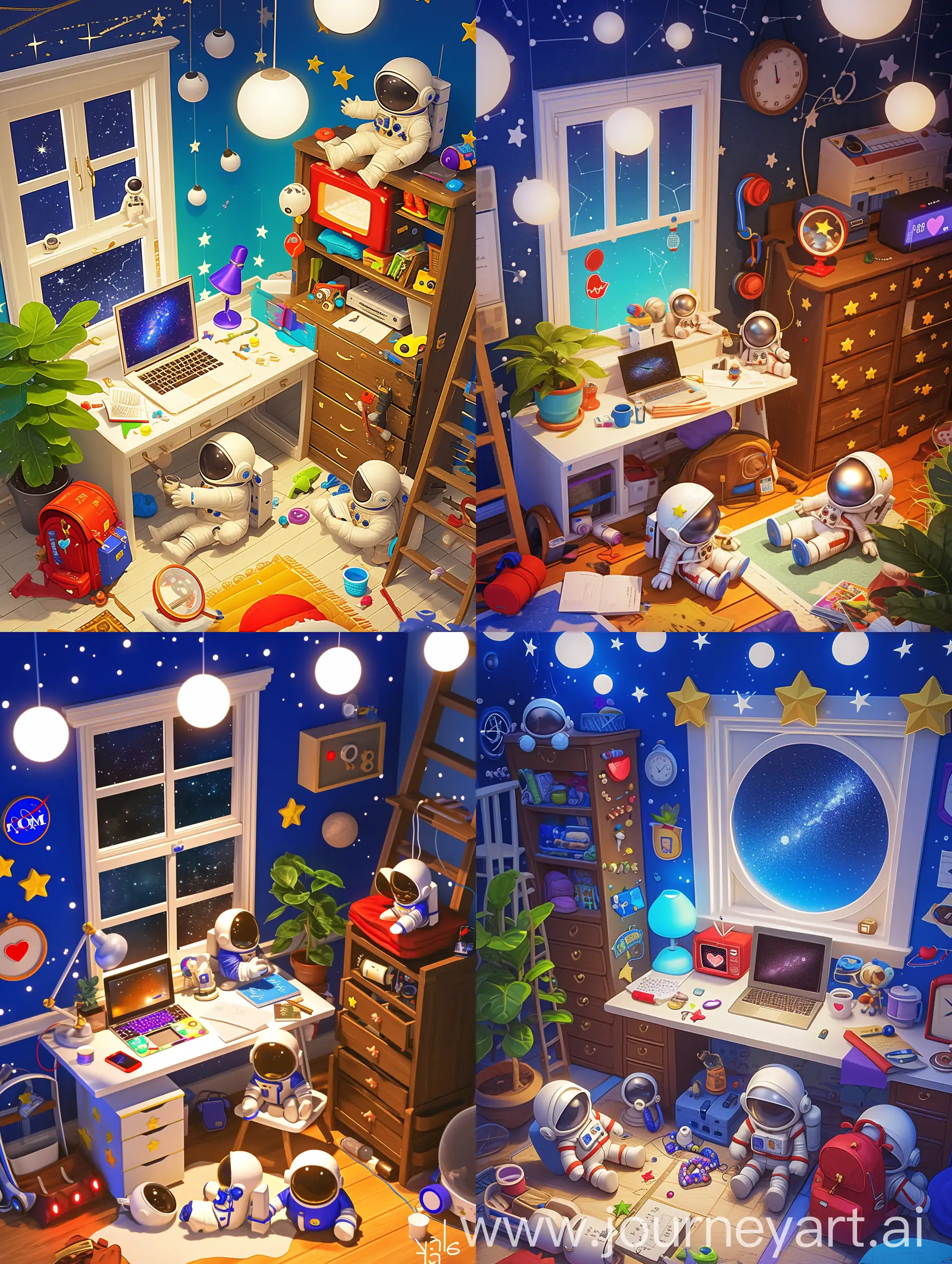 Whimsical-AstronautThemed-Cozy-Room-with-Playful-Details