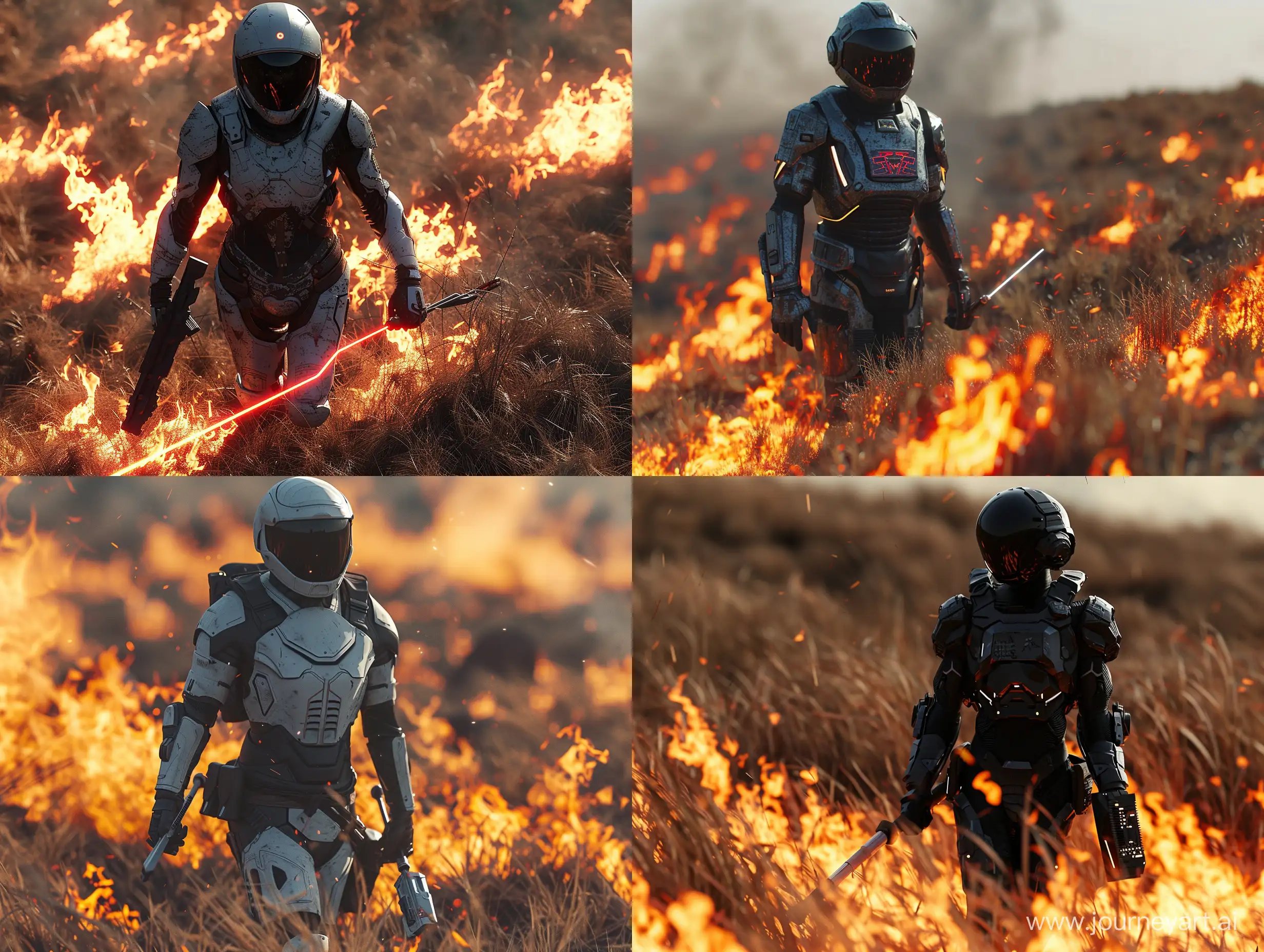 SciFi-Special-Assassin-Soldier-in-Burning-Dry-Grass