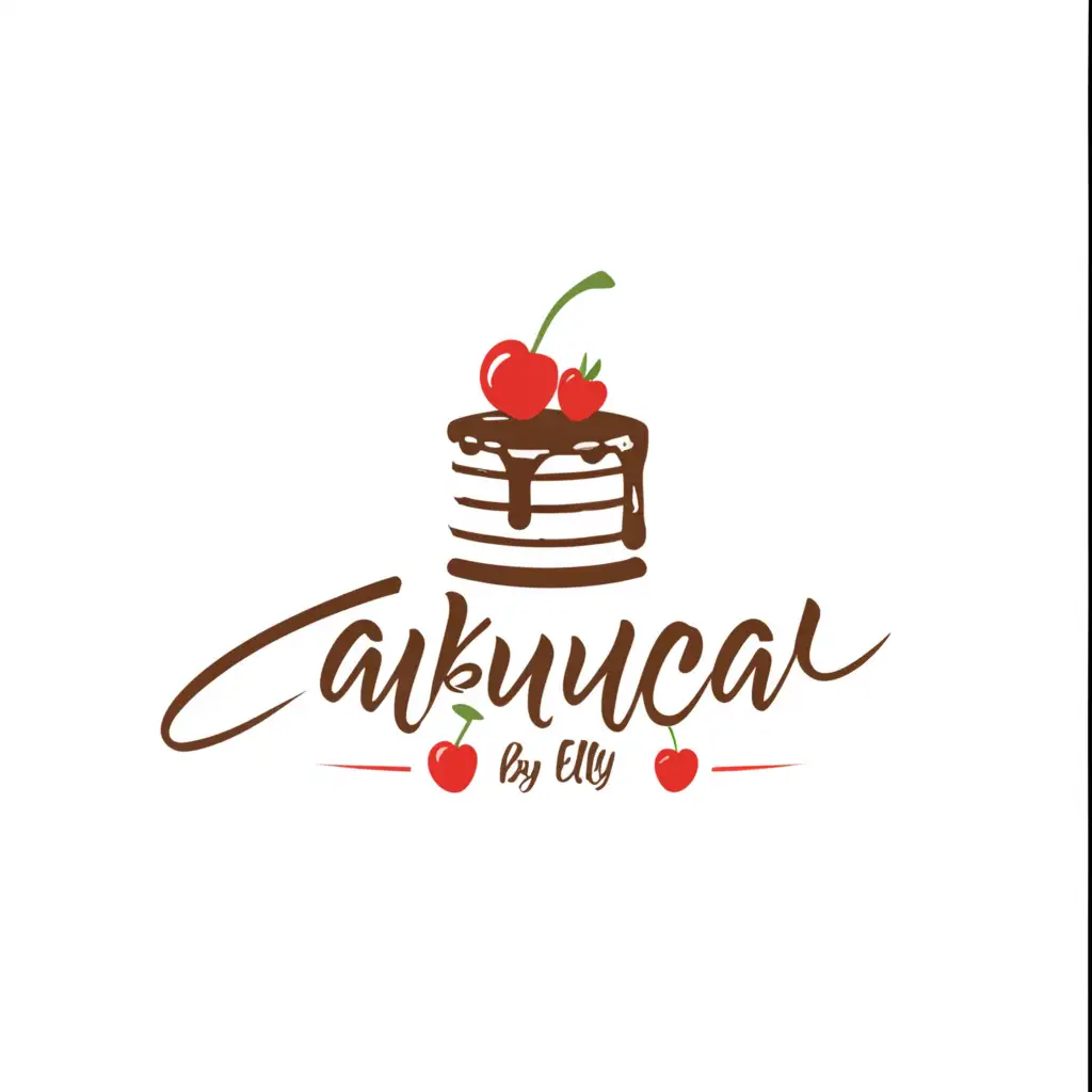 a logo design,with the text "Фабрика Вкуса by Elly", main symbol:cake, cake, печёное,Moderate,be used in Internet industry,clear background
