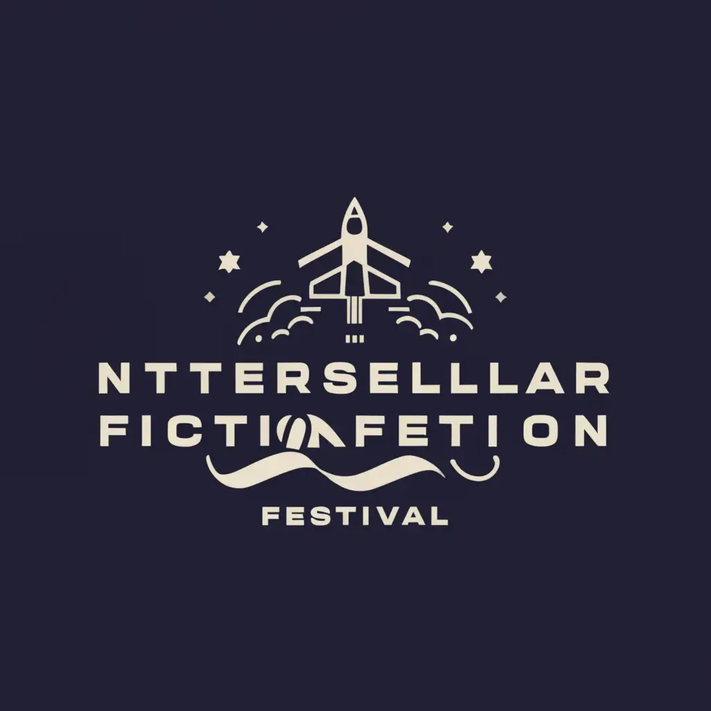 a logo design,with the text "interstellar ", main symbol:FICTION FESTIVAL,Moderate,be used in Events industry,clear background