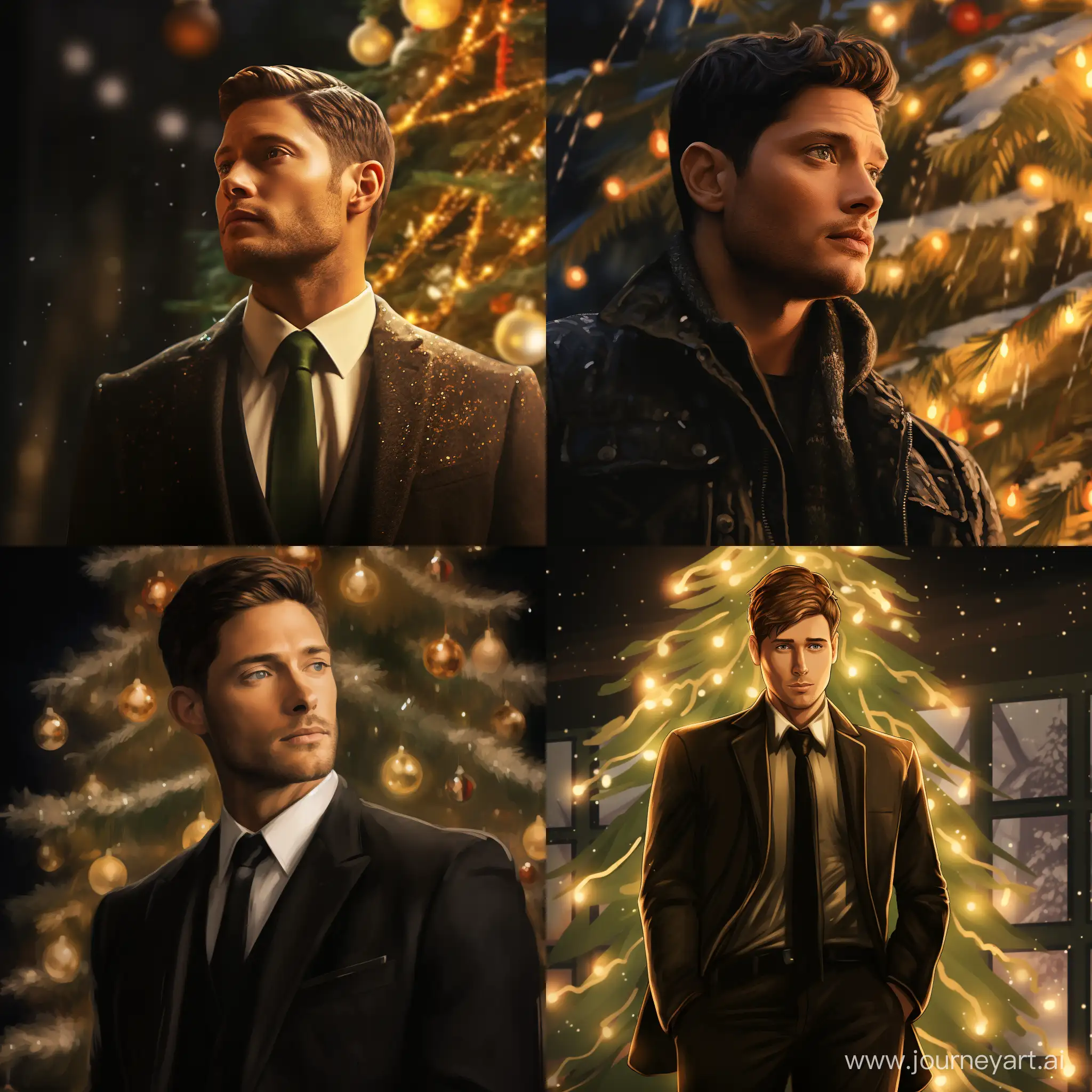 Celebrating-New-Years-Eve-with-Dean-Winchester-and-Jensen-Ackles-by-the-Christmas-Tree
