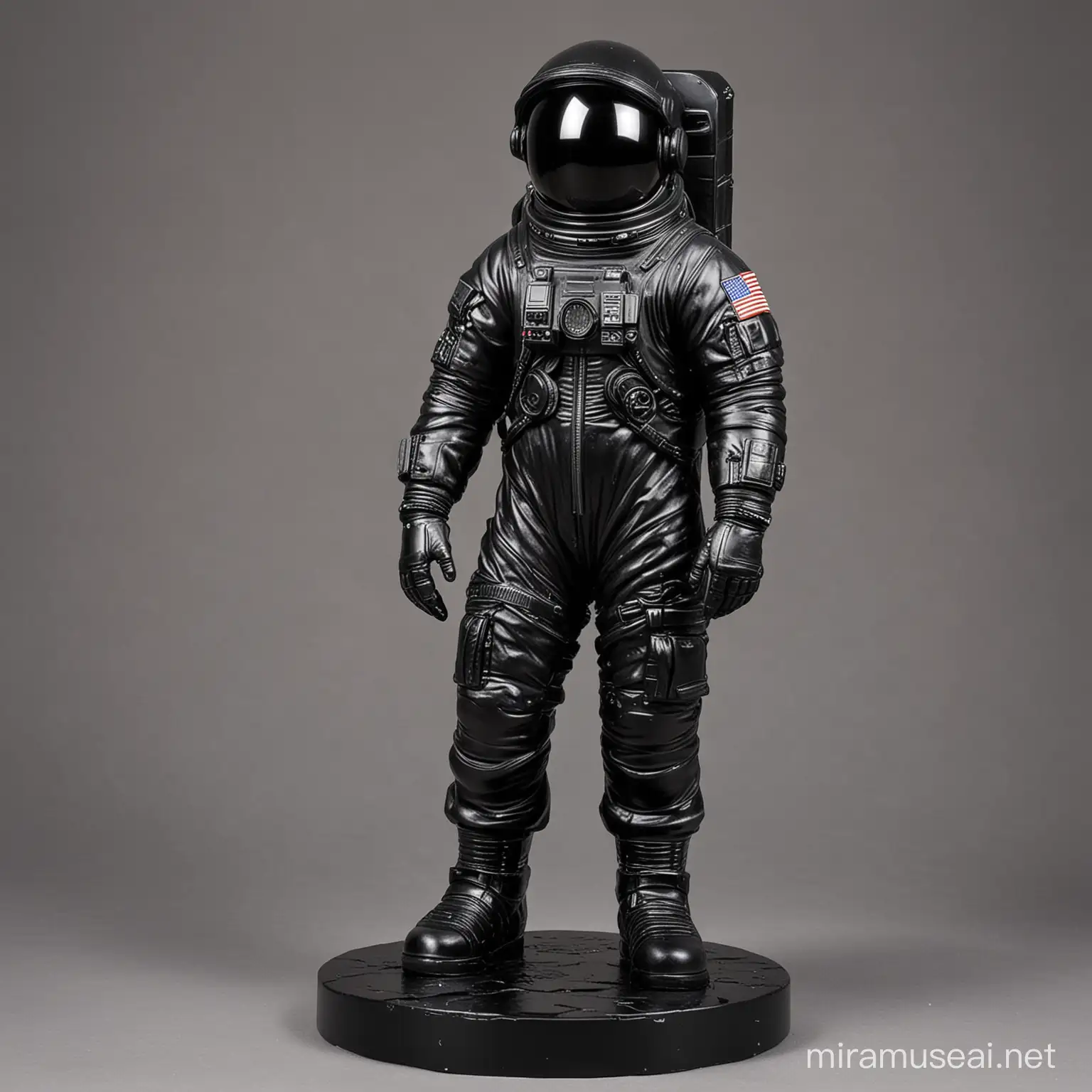 Exploring the Cosmos Astronaut Statue in Black