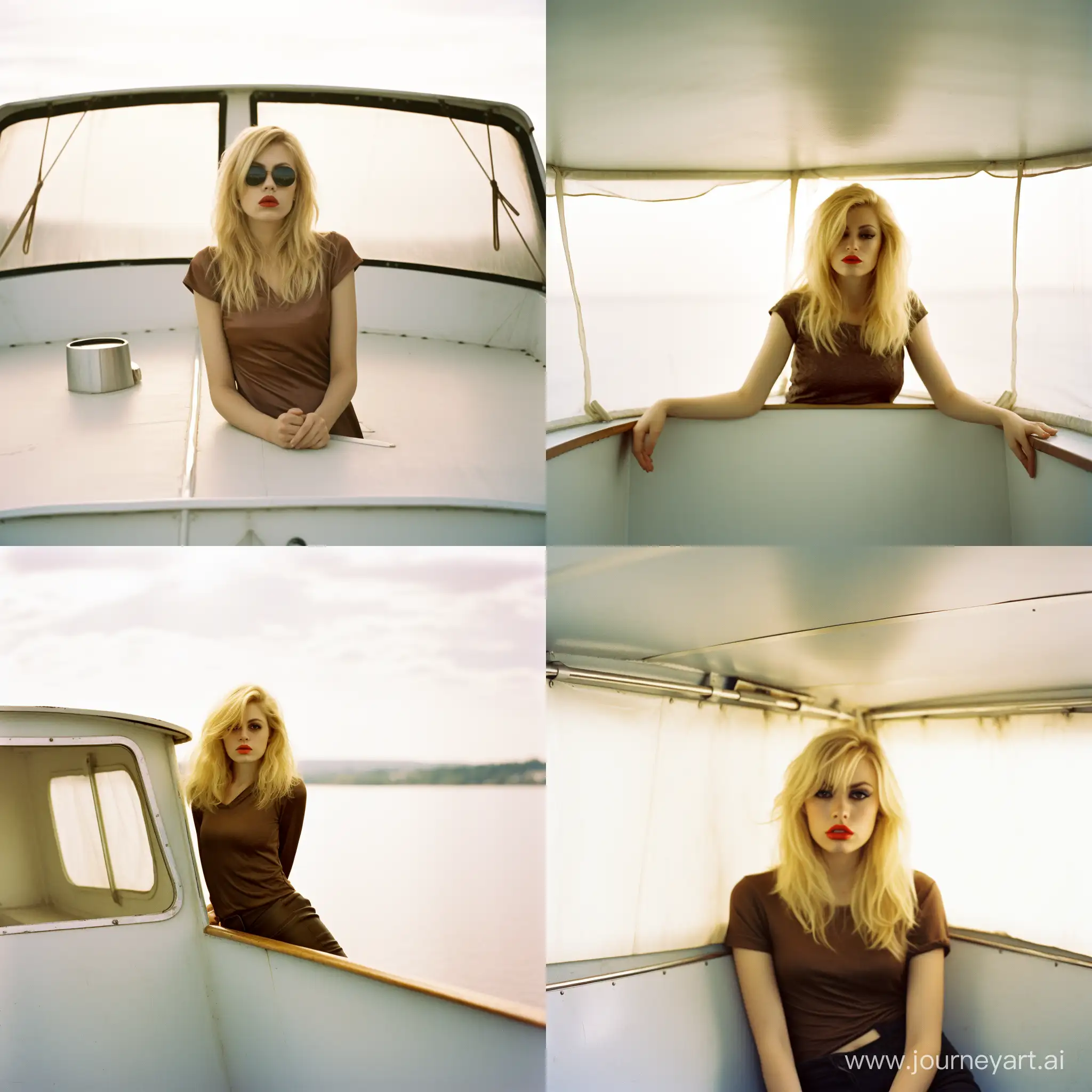 Blond-Womans-Serene-HalfBody-Portrait-on-a-Boat-Kodak-Gold-400-Photography