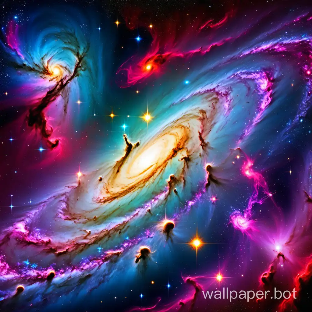 colorful galaxy, space