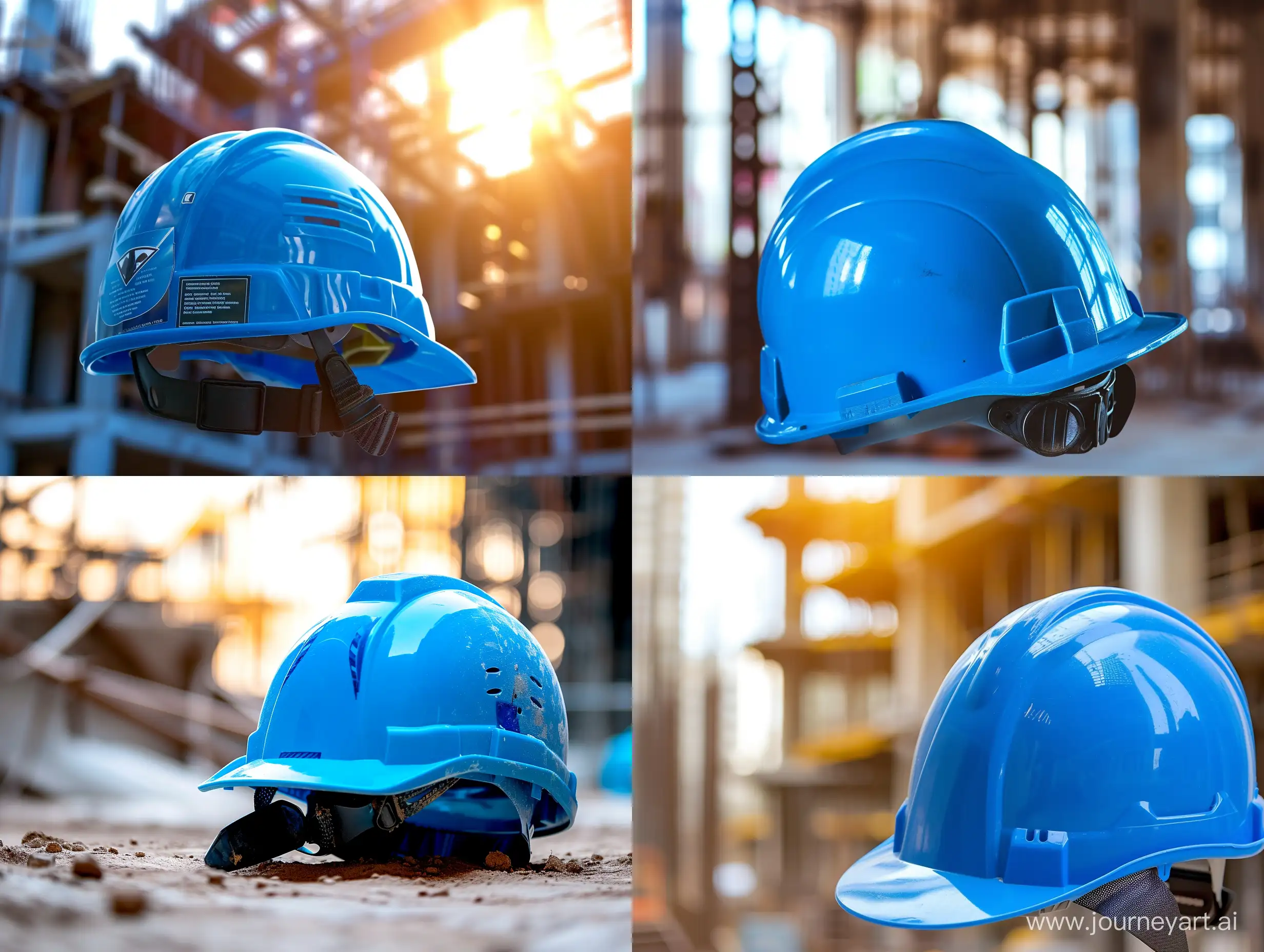 Blue-Helmet-Logo-Against-Blurred-Construction-Site-Background