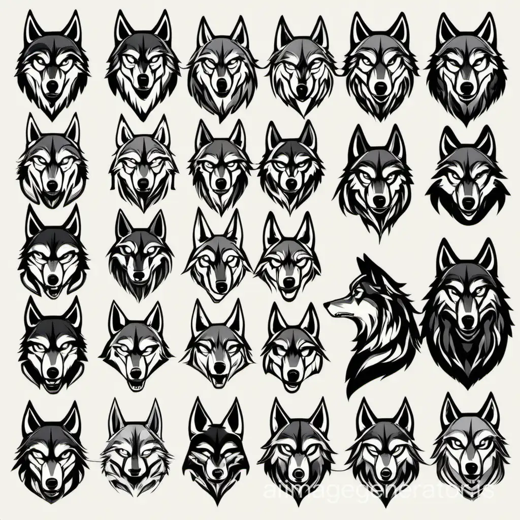 pack Wolf 2D vector graphics