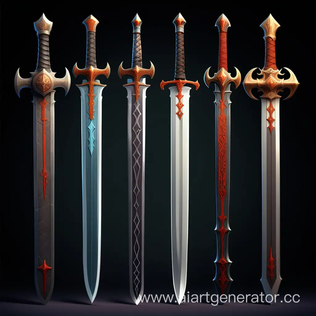 Enchanting-Collection-of-Five-Fantasy-Swords